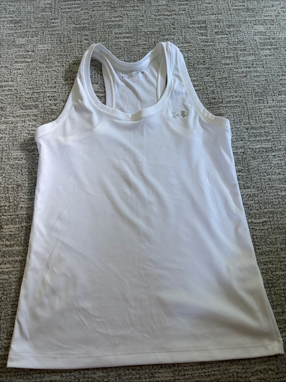 Under Armour White Racerback Performance Tank Top